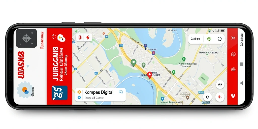 Tampilan antarmuka JURAGAN28 yang intuitif dan informatif untuk kompas digital.