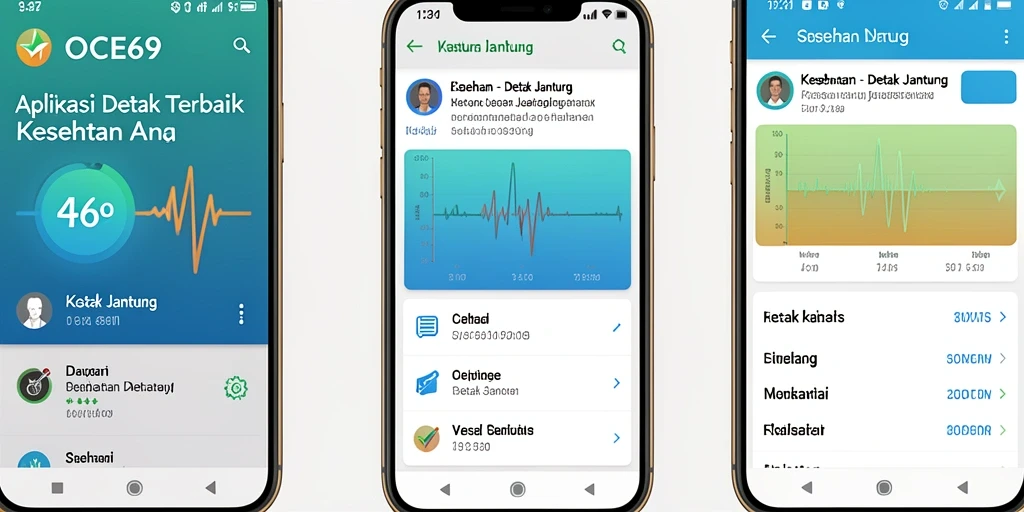 Tampilan antarmuka OCE69 yang user-friendly untuk detak jantung.