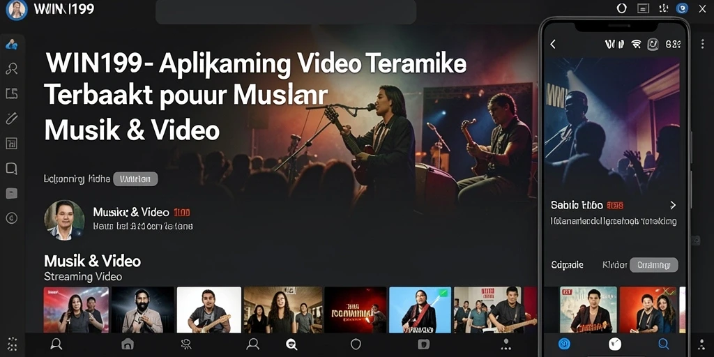 Tampilan antarmuka WIN199 yang ramah pengguna untuk Streaming Video.