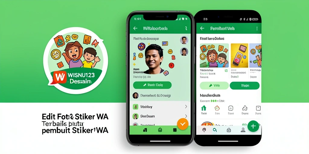 Tampilan antarmuka WISNU123 yang ramah pengguna untuk Pembuat Stiker WA.