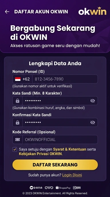 Panduan Registrasi Akun Okwin untuk Pengguna Indonesia